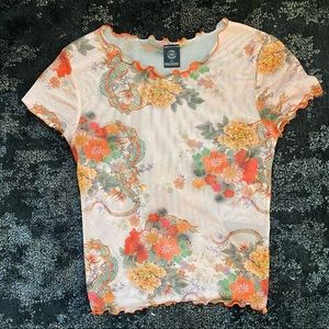 urban outfitters mesh crop top